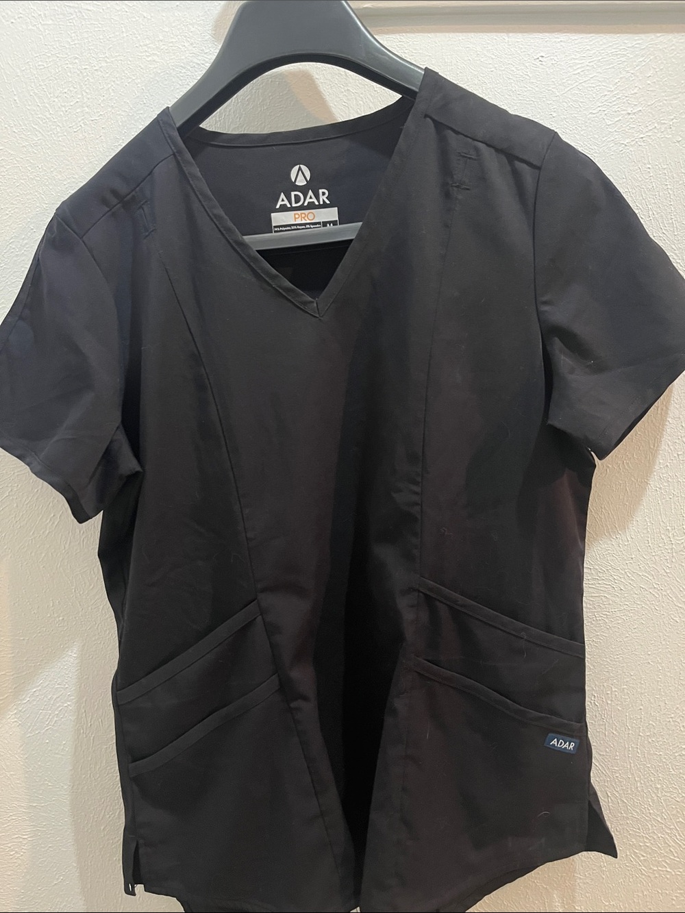 ADAR Pro Women's Black V-Neck Scrub Top